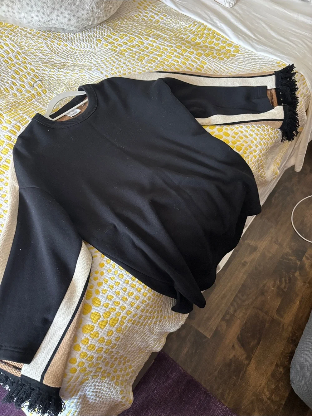 Burberry Beige and Orange Logo Knit Throw